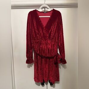 Motivi Deep Red Long Sleeve Dress